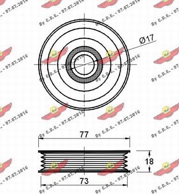 Autokit 03.81102 - Pulley, v-ribbed belt autospares.lv