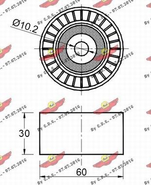 Autokit 03.81114 - Pulley, v-ribbed belt autospares.lv