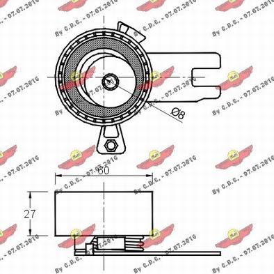 Autokit 03.81175 - Tensioner Pulley, timing belt autospares.lv