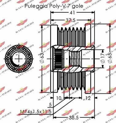 Autokit 03.81810 - Pulley, alternator, freewheel clutch autospares.lv