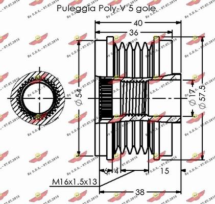 Autokit 03.81884 - Pulley, alternator, freewheel clutch autospares.lv