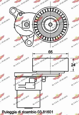 Autokit 03.81828 - Belt Tensioner, v-ribbed belt autospares.lv