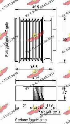 Autokit 03.81393 - Pulley, alternator, freewheel clutch autospares.lv