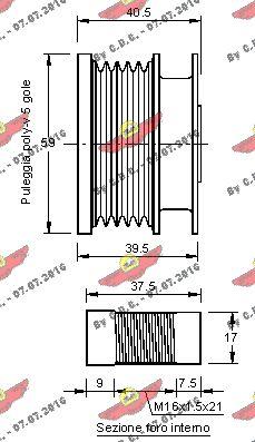 Autokit 03.81397 - Pulley, alternator, freewheel clutch autospares.lv