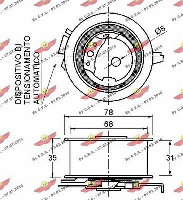 Autokit 03.81324 - Tensioner Pulley, timing belt autospares.lv