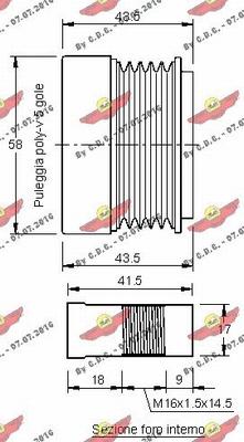 Autokit 03.81239 - Pulley, alternator, freewheel clutch autospares.lv