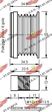 Autokit 03.81222 - Pulley, alternator, freewheel clutch autospares.lv