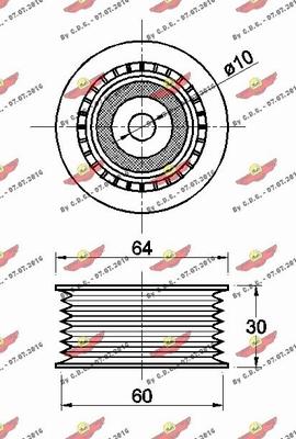 Autokit 03.81763 - Pulley, v-ribbed belt autospares.lv