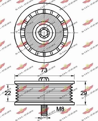 Autokit 03.81779 - Pulley, v-ribbed belt autospares.lv