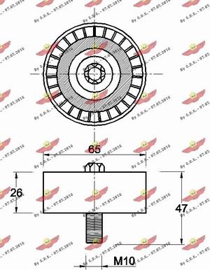 Autokit 03.81771 - Pulley, v-ribbed belt autospares.lv