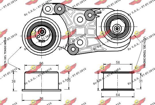 Autokit 03.362 - Tensioner Pulley, timing belt autospares.lv