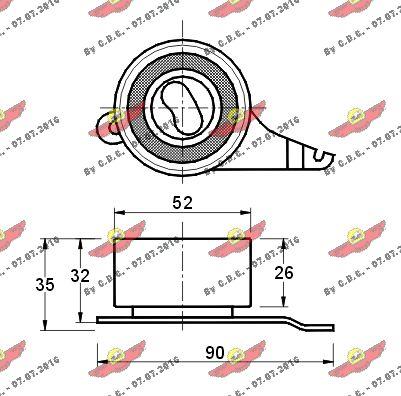 Autokit 03.317 - Tensioner Pulley, timing belt autospares.lv