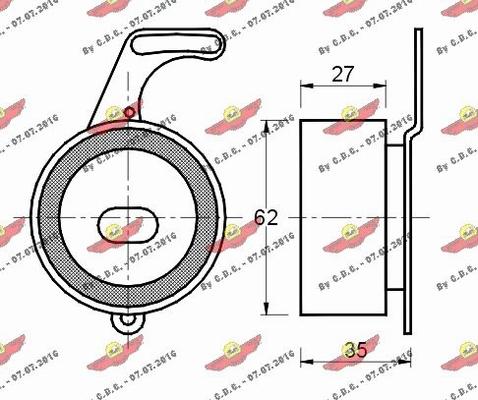 Autokit 03.382 - Tensioner Pulley, timing belt autospares.lv