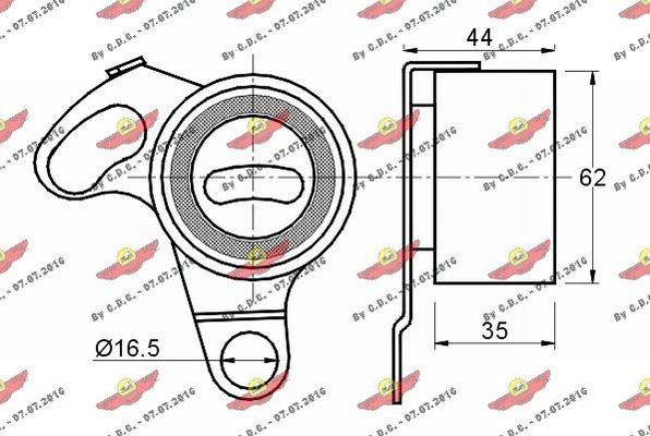 Autokit 03.334 - Tensioner Pulley, timing belt autospares.lv