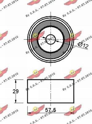 Autokit 03.338 - Deflection / Guide Pulley, timing belt autospares.lv
