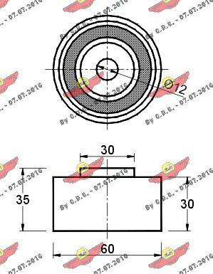 Autokit 03.337 - Deflection / Guide Pulley, timing belt autospares.lv