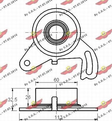 Autokit 03.321 - Tensioner Pulley, timing belt autospares.lv