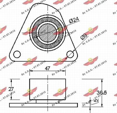 Autokit 03.207 - Deflection / Guide Pulley, timing belt autospares.lv