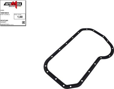 Automega 190018810 - Gasket, oil sump autospares.lv