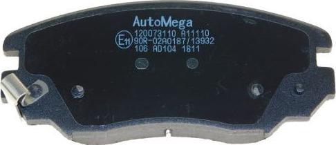 Automega 120073110 - Brake Pad Set, disc brake autospares.lv