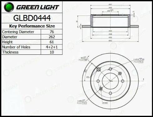 AutomotiveAdriado GLBD0444 - Brake Disc autospares.lv