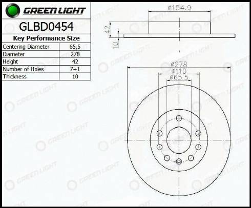 AutomotiveAdriado GLBD0454 - Brake Disc autospares.lv