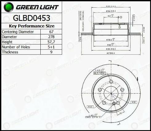 AutomotiveAdriado GLBD0453 - Brake Disc autospares.lv