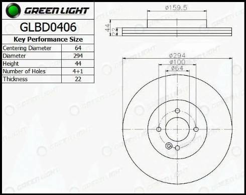 AutomotiveAdriado GLBD0406 - Brake Disc autospares.lv