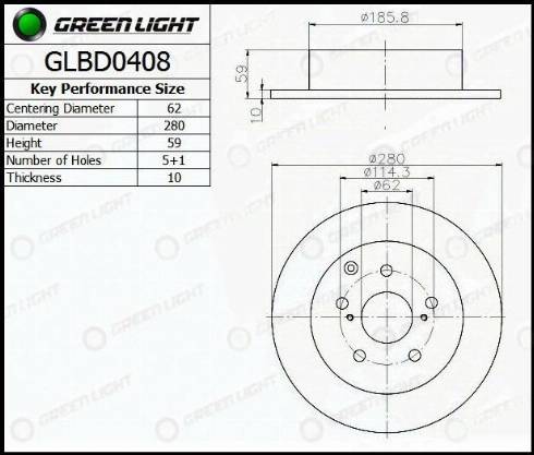 AutomotiveAdriado GLBD0408 - Brake Disc autospares.lv