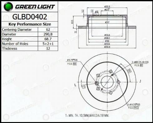 AutomotiveAdriado GLBD0402 - Brake Disc autospares.lv