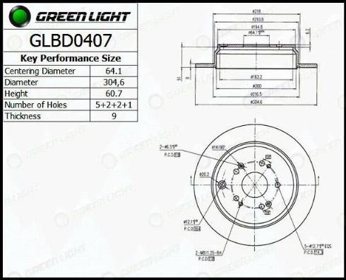 AutomotiveAdriado GLBD0407 - Brake Disc autospares.lv