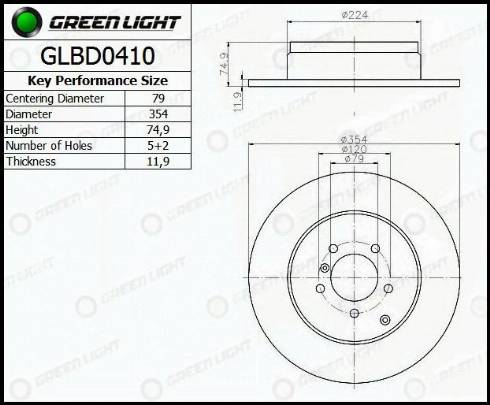 AutomotiveAdriado GLBD0410 - Brake Disc autospares.lv