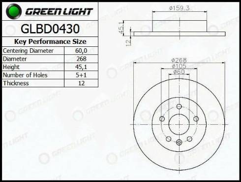 AutomotiveAdriado GLBD0430 - Brake Disc autospares.lv