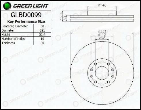 AutomotiveAdriado GLBD0099 - Brake Disc autospares.lv