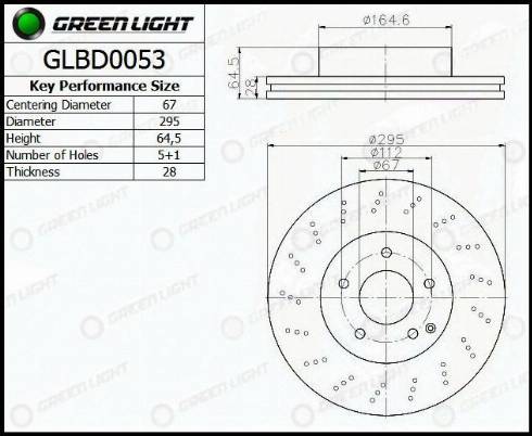 AutomotiveAdriado GLBD0053 - Brake Disc autospares.lv