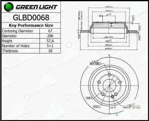 AutomotiveAdriado GLBD0068 - Brake Disc autospares.lv