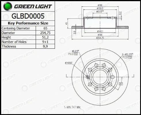 AutomotiveAdriado GLBD0005 - Brake Disc autospares.lv