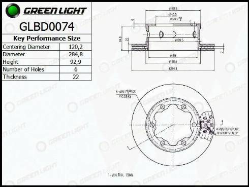 AutomotiveAdriado GLBD0074 - Brake Disc autospares.lv