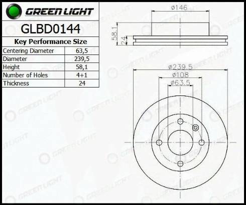 AutomotiveAdriado GLBD0144 - Brake Disc autospares.lv