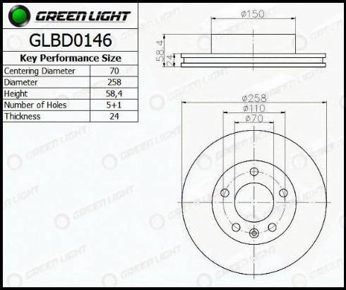 AutomotiveAdriado GLBD0146 - Brake Disc autospares.lv