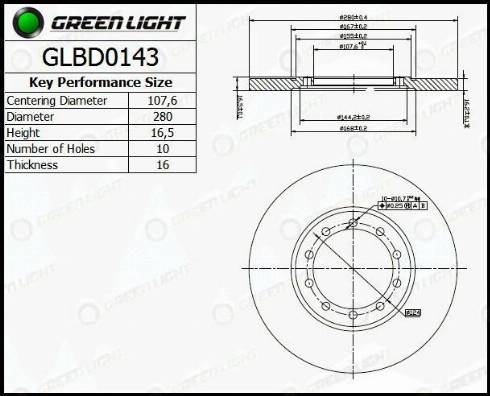 AutomotiveAdriado GLBD0143 - Brake Disc autospares.lv