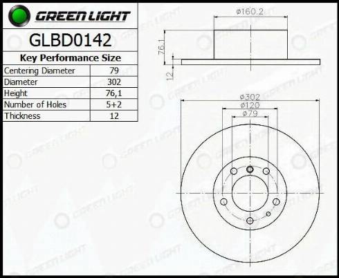 AutomotiveAdriado GLBD0142 - Brake Disc autospares.lv