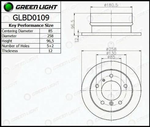 AutomotiveAdriado GLBD0109 - Brake Disc autospares.lv