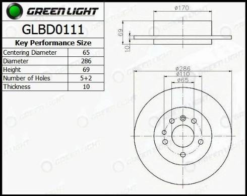 AutomotiveAdriado GLBD0111 - Brake Disc autospares.lv