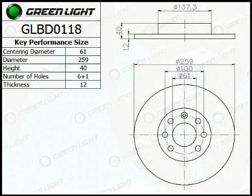 AutomotiveAdriado GLBD0118 - Brake Disc autospares.lv