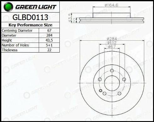 AutomotiveAdriado GLBD0113 - Brake Disc autospares.lv