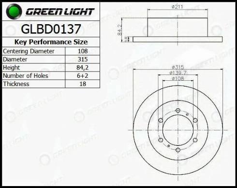 AutomotiveAdriado GLBD0137 - Brake Disc autospares.lv