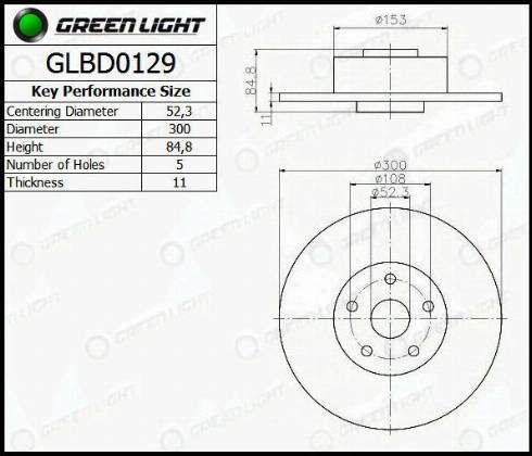 AutomotiveAdriado GLBD0129 - Brake Disc autospares.lv