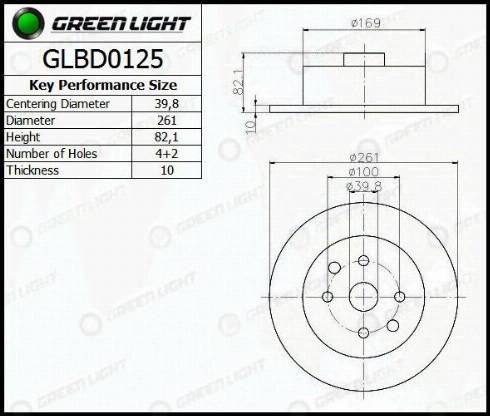 AutomotiveAdriado GLBD0125 - Brake Disc autospares.lv