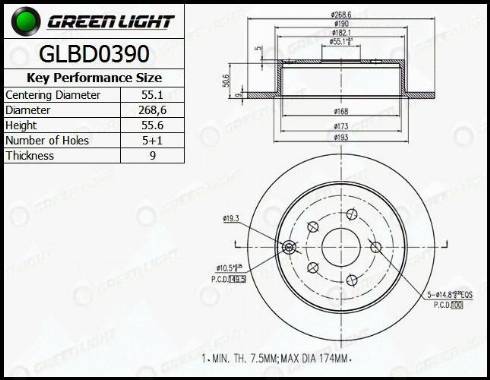 AutomotiveAdriado GLBD0390 - Brake Disc autospares.lv